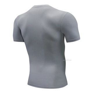Camisetas de compresión para hombre, de manga corta, para entrenamiento,  gimnasio, correr, secado fresco, deportes, capa base, atléticas, camisetas