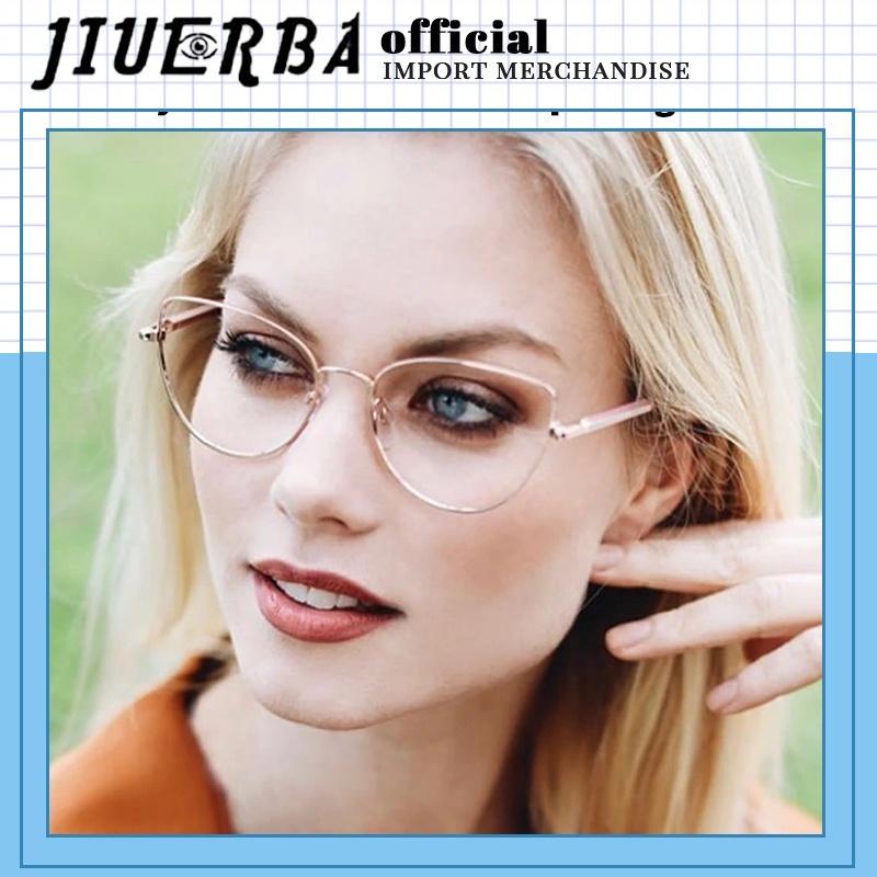 Lentes De Estilo Nuevo Para Mujer Moda Con Marco De Metal Con Luz Azul Retro Shopee Colombia