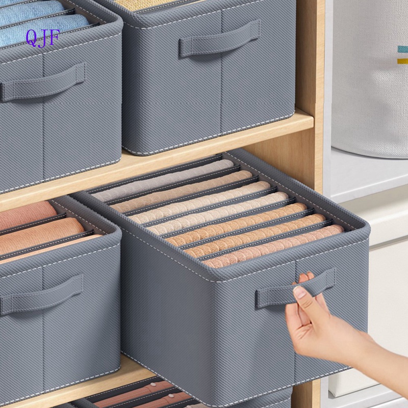 Juego De 8 Piezas Organizador De Armario Para Ropa , Caja De Almacenamiento  De Tela Plegable , Sistema Gris Lavable Cajas Organizadoras