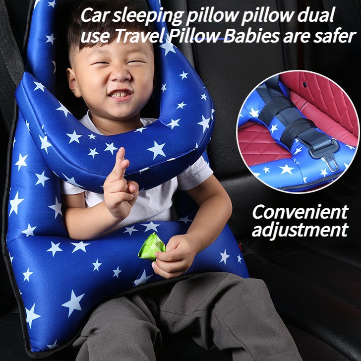  Forma de H - Soporte para la cabeza del coche para niños,  almohada de viaje en automóvil, almohada en forma de H para adultos y niños,  almohada de viaje para apoyar