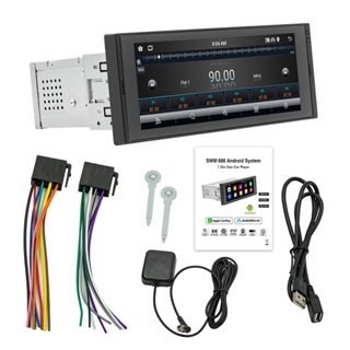 Radio de coche con pantalla táctil de un solo DIN con Bluetooth, estéreo de  coche de un solo DIN con pantalla eléctrica abatible, pantalla táctil