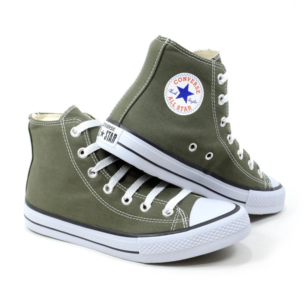 Converse verde hotsell militar para dama