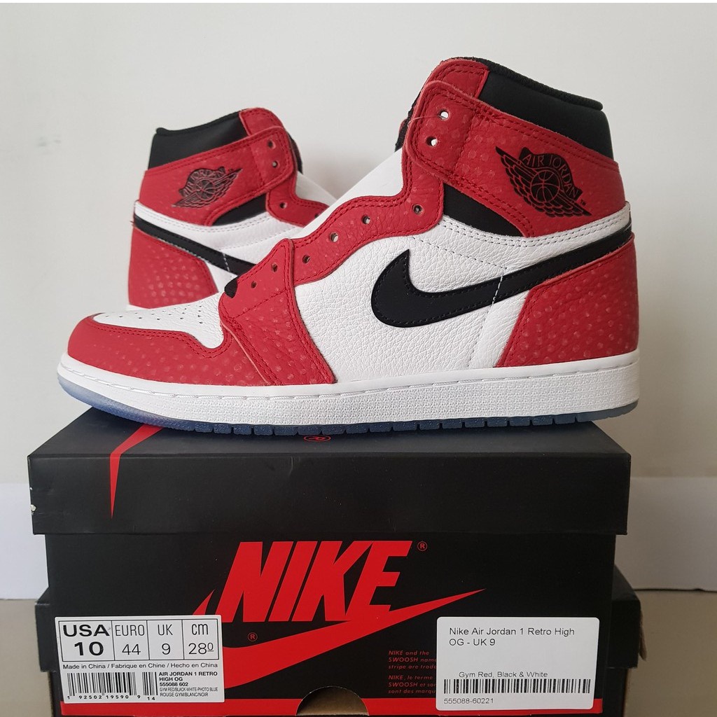Jordan retro 1 hombre araña hot sale