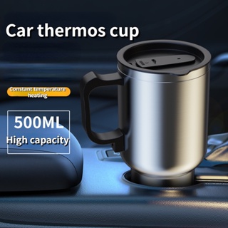 Tazas eléctricas Hervidor eléctrico para automóvil, calentador de agua  portátil de acero inoxidable de 1000 ml, caldera de agua con apagado  automático de 12 V para agua, té, café y leche