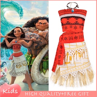 Kiwi Moana Moana Cosplay Maui Kids Kids Roupas Princesa Traje