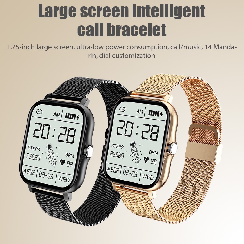 Xiaomi 2023 Nuevo Mujeres Hombres Reloj Inteligente 1.69 Pantalla Táctil  Completa Ritmo Cardíaco Fitness Tracker Bluetooth Llamada Smartwatch