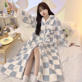 Conjunto de pijama pantalones con top con bordado de letra de franela, Moda de Mujer