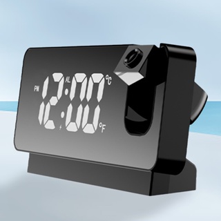 180 Reloj despertador de proyección de rotación 12/24h Led reloj digital  USB carga techo proyector alarma cl