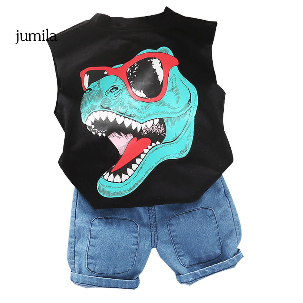 Pantalon Corto Bebe Conjunto Bebé Dinosaurio Verano Camiseta
