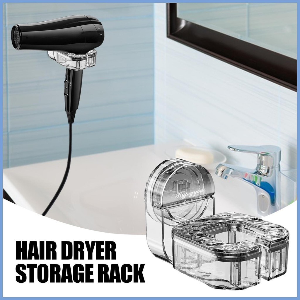 Soporte para secador de pelo manos libres ajustable de 360°, soporte para  secadora de pelo montado en la pared con colgador de cable, soporte  flexible