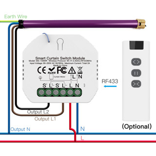 Tuya Smart Life WiFi interruptor de cortina doble para persiana enrollable  motor eléctrico Google Home Alexa Echo Control de voz DIY hogar