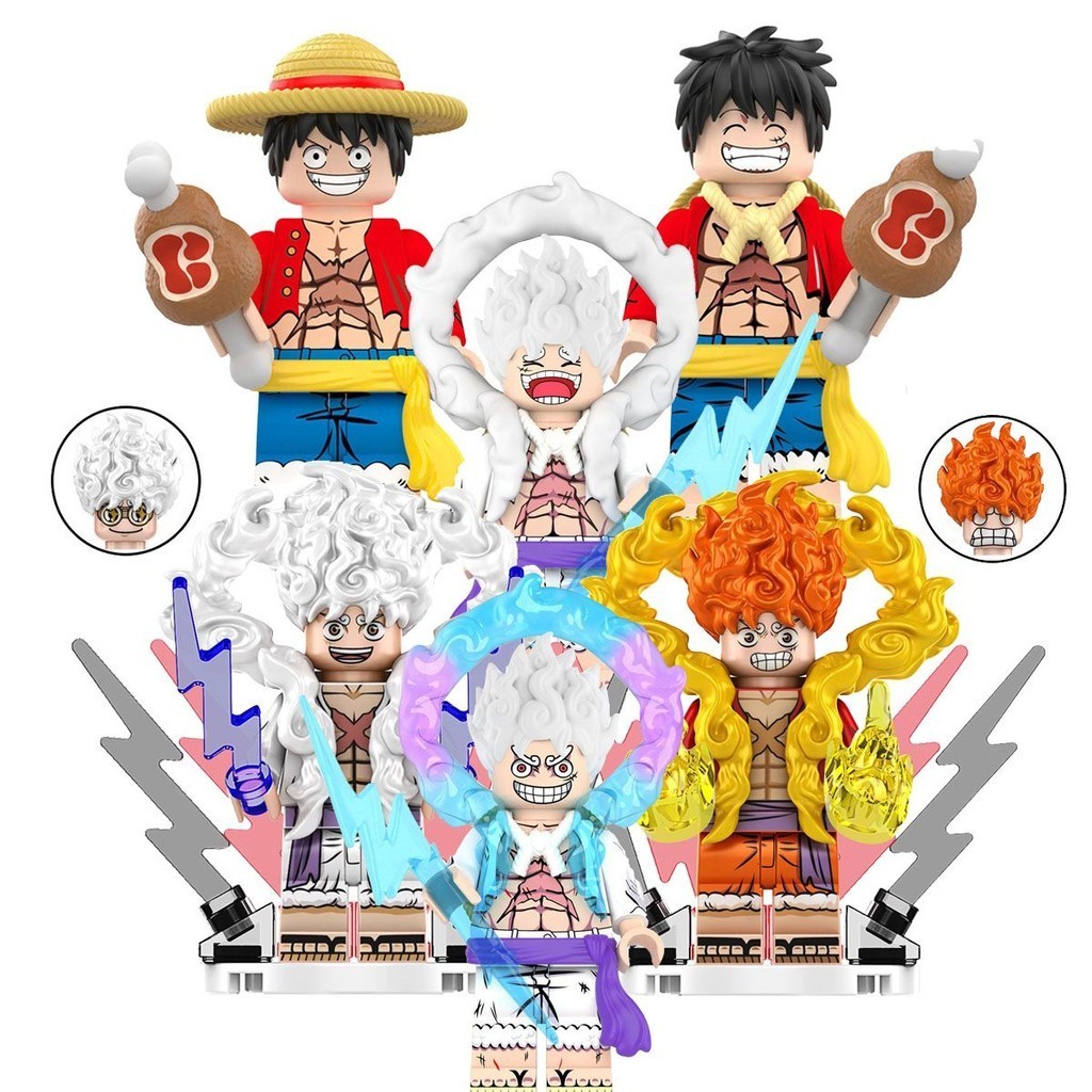 Compatible Con Lego Tercera Parte 051 One Piece Luffy Quinta Marcha Nika  Forma Ensamblada Juguetes De Bloques De Construcción 052 | Shopee Colombia