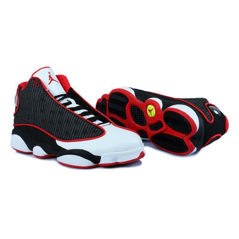 Air Jordan 13 Blanco Negro Rojo Malla Zapatillas De Baloncesto QPH2 6OED