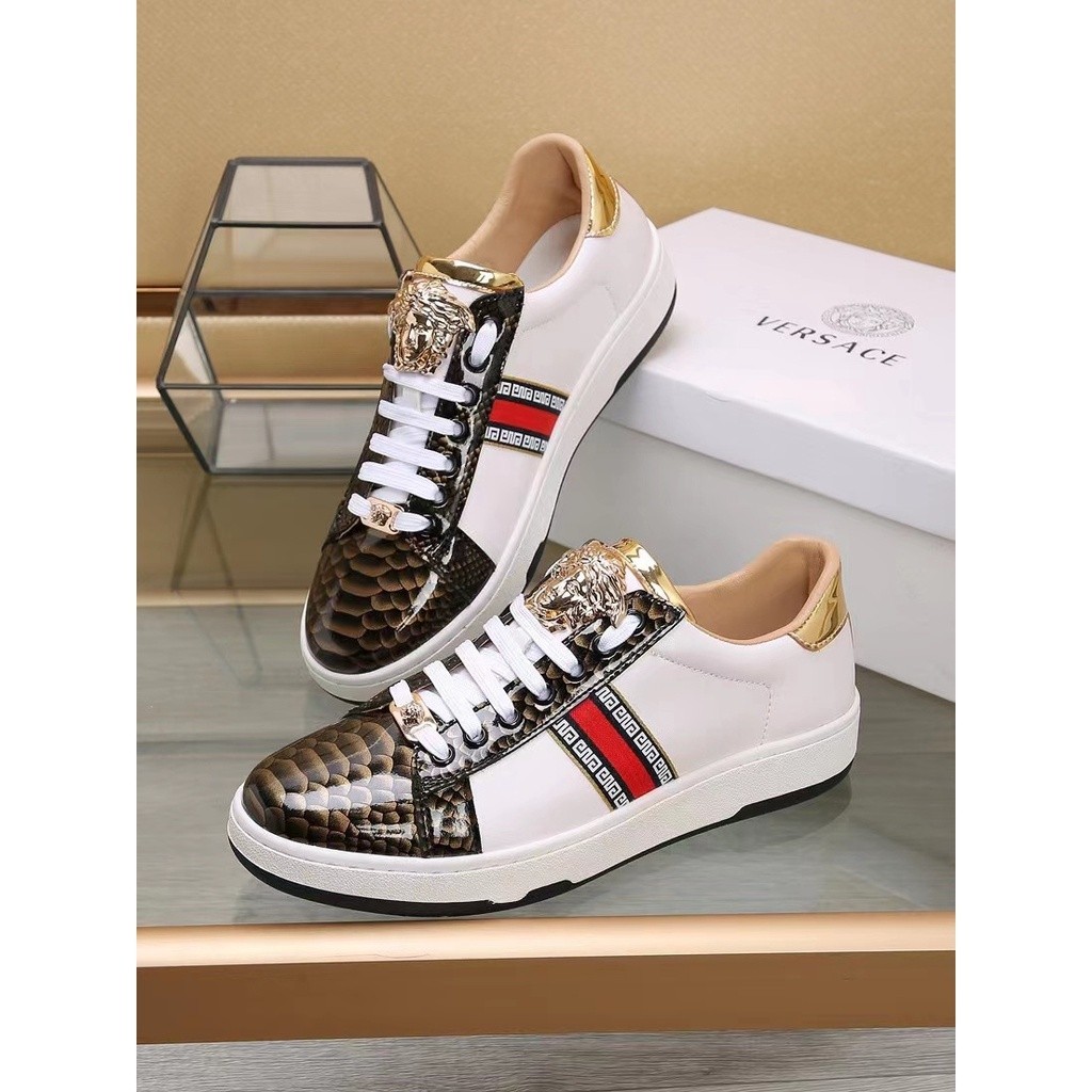 Versace Moda Nuevo Importado De Cuero De Vaca Deportes Zapatos Casuales De Los Hombres Shopee Colombia