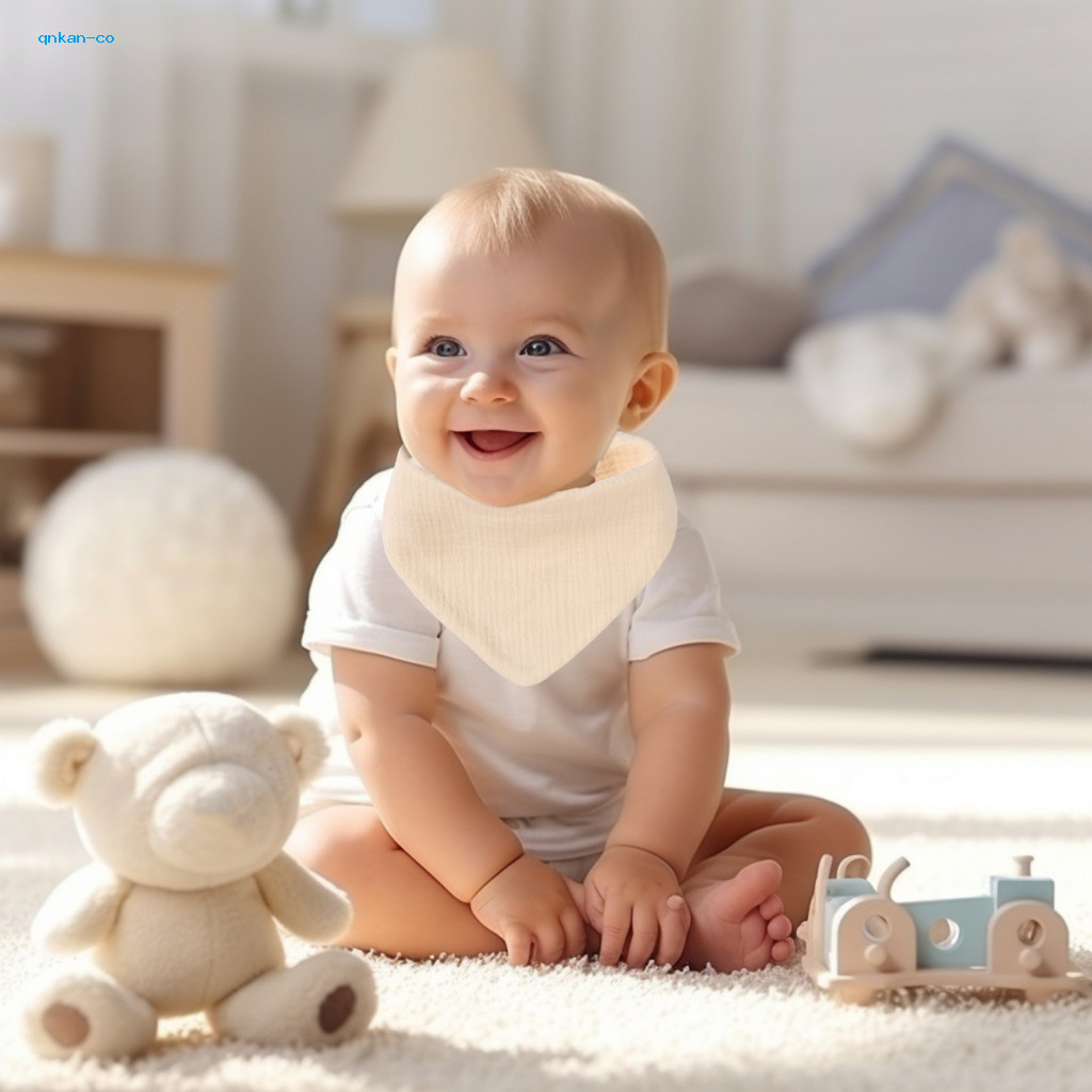 Baby Bibs Kit Absorbent Soft Cotton Set for Newborns and Toddlers Super