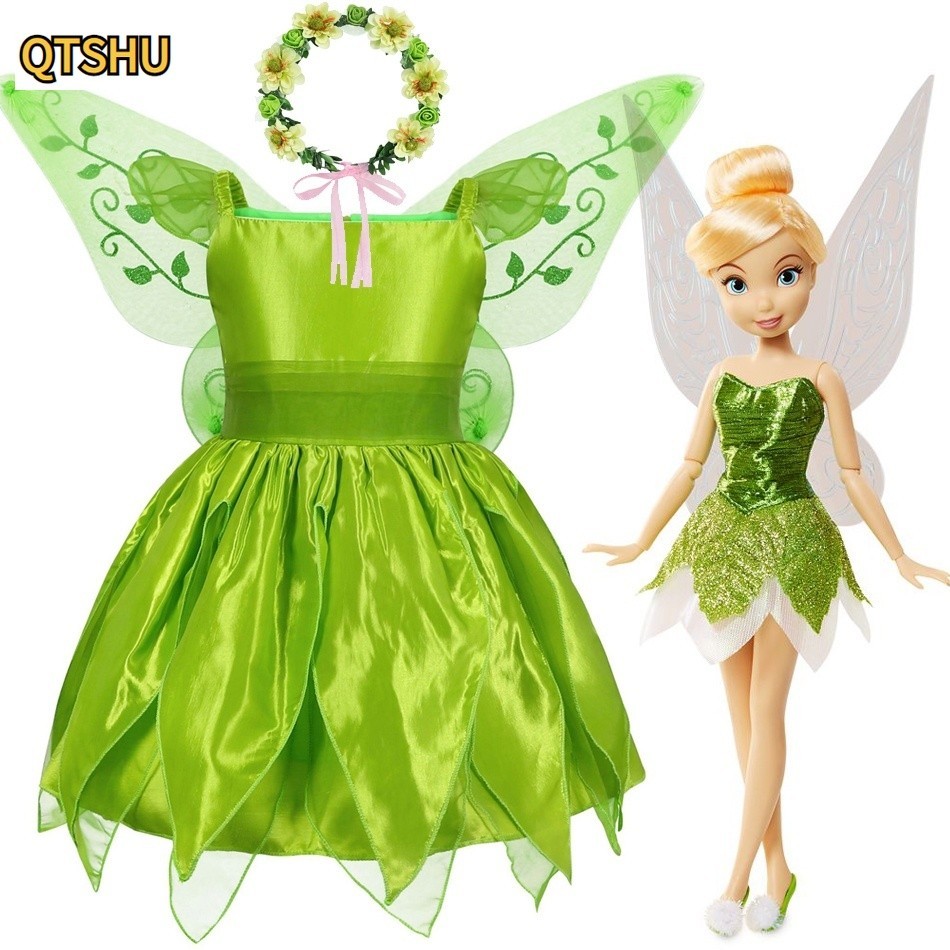 Niñas Tinker Bell Disfraz De Halloween Para Niños Verde Tinkerbell