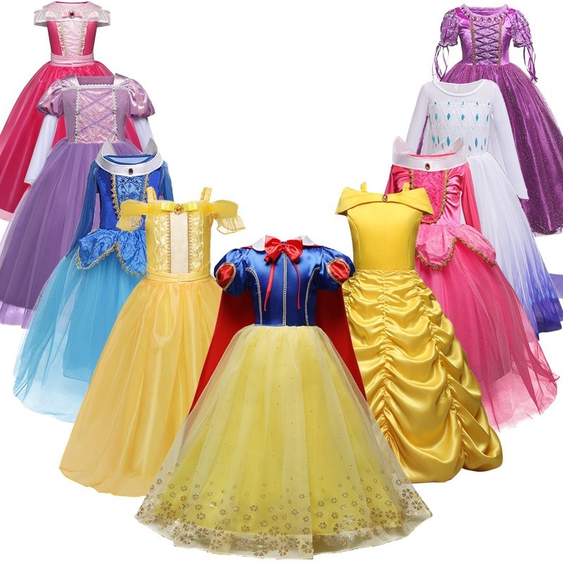 WFRV Disfraz De Halloween Para Ninos Fantasia Ninas Blancanieves Princesa Sofia Rapunzel Vestido De Fiesta De Cumpleanos Anna Elsa Cosplay 3 10 Anos Shopee Colombia