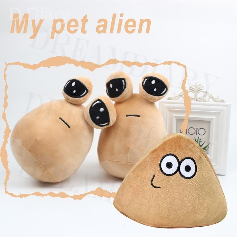 22cm Mi Mascota Alien Pou Peluche Ojos Grandes Juguetes Lindos Niños Adulto Perímetro Muñeca