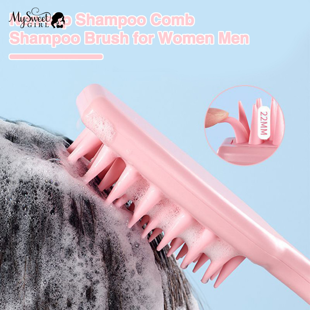 Shampoo Comb for Scalp Massage Brush Silicone Massager for Dandruff