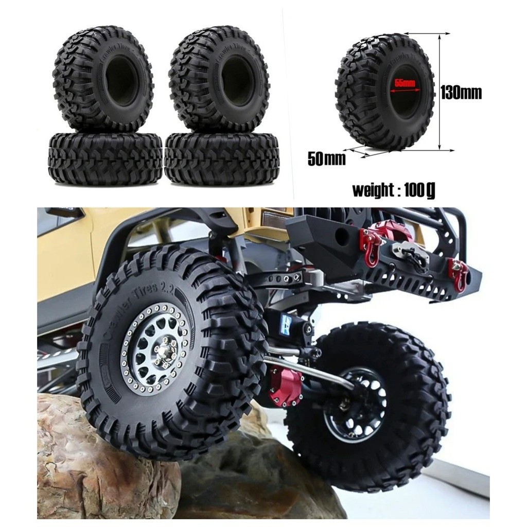 4 Stück Weiche Schwamm-Reifen Für 1/10 RC Crawler – Durchmesser 125–130 Mm
