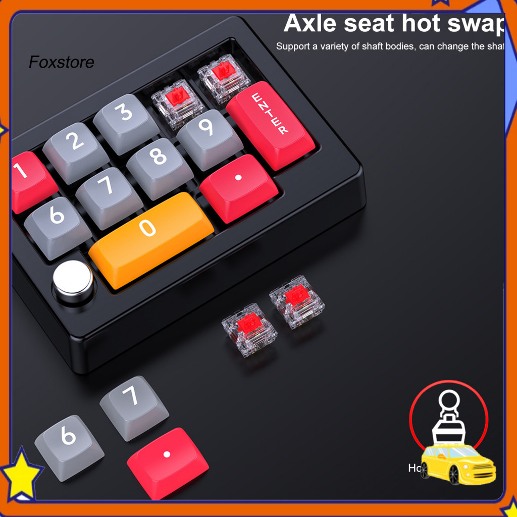 Number Keyboard Mechanical Keypad Mini Gaming with 13 Macro ...