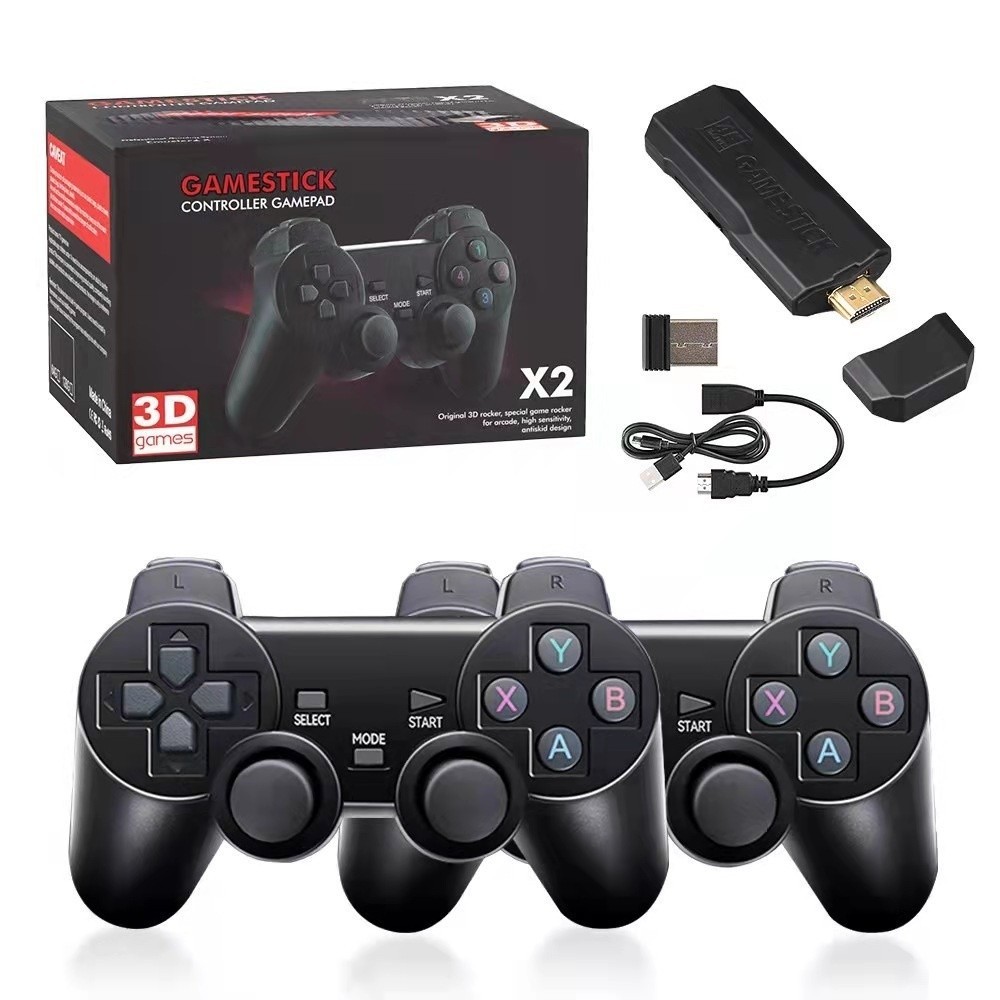 Consola Retro X2 Plus Con 40,000 Juegos Y 128 GB - 2 Mandos Inalámbricos 2.4G - HDMI 4K - Incluye Emuladores PS1, N64 Y Más - Regalo Ideal