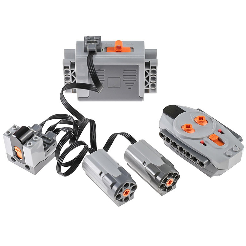 Kit De Motor Para Bloques De Construcción - 16 Piezas Técnicas, Con Control Remoto, Compatible Con MOC