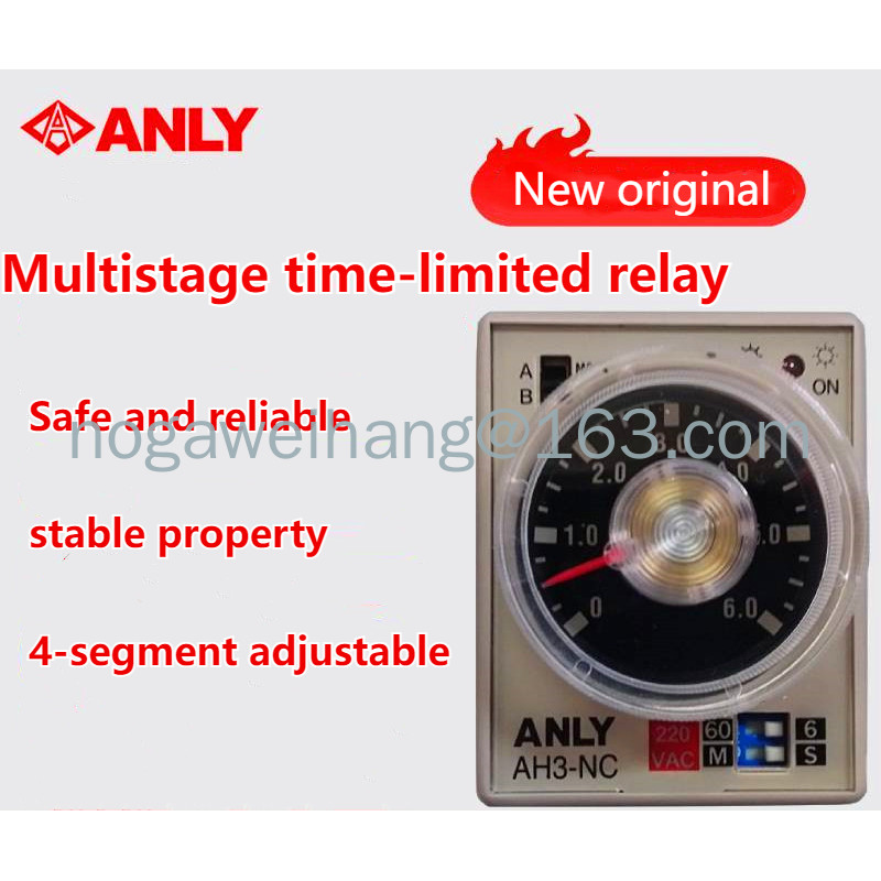 ANLY AH3-NC Controlador De Tiempo De Relé De Varias Etapas (Con base ...