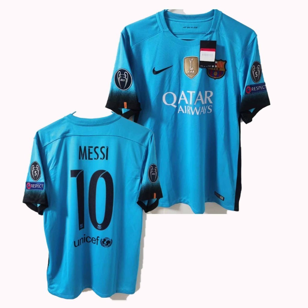 [edición Retro] 15 16 Barcelona Basa Tercera Camiseta De Fútbol Messi 