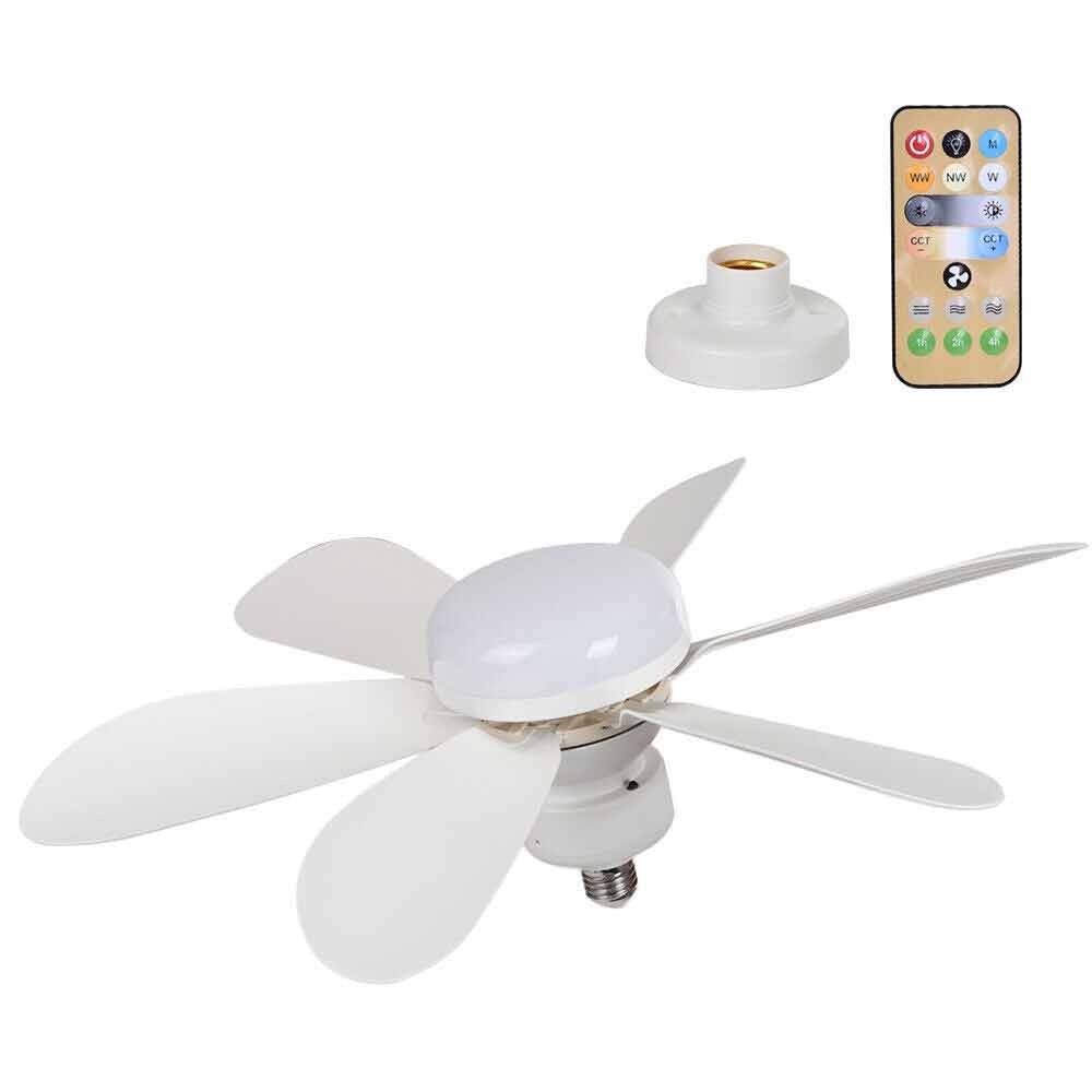 E27 Ceiling Fan Light 40W Wireless Remote Control Led Ceiling Fan Lamp ...