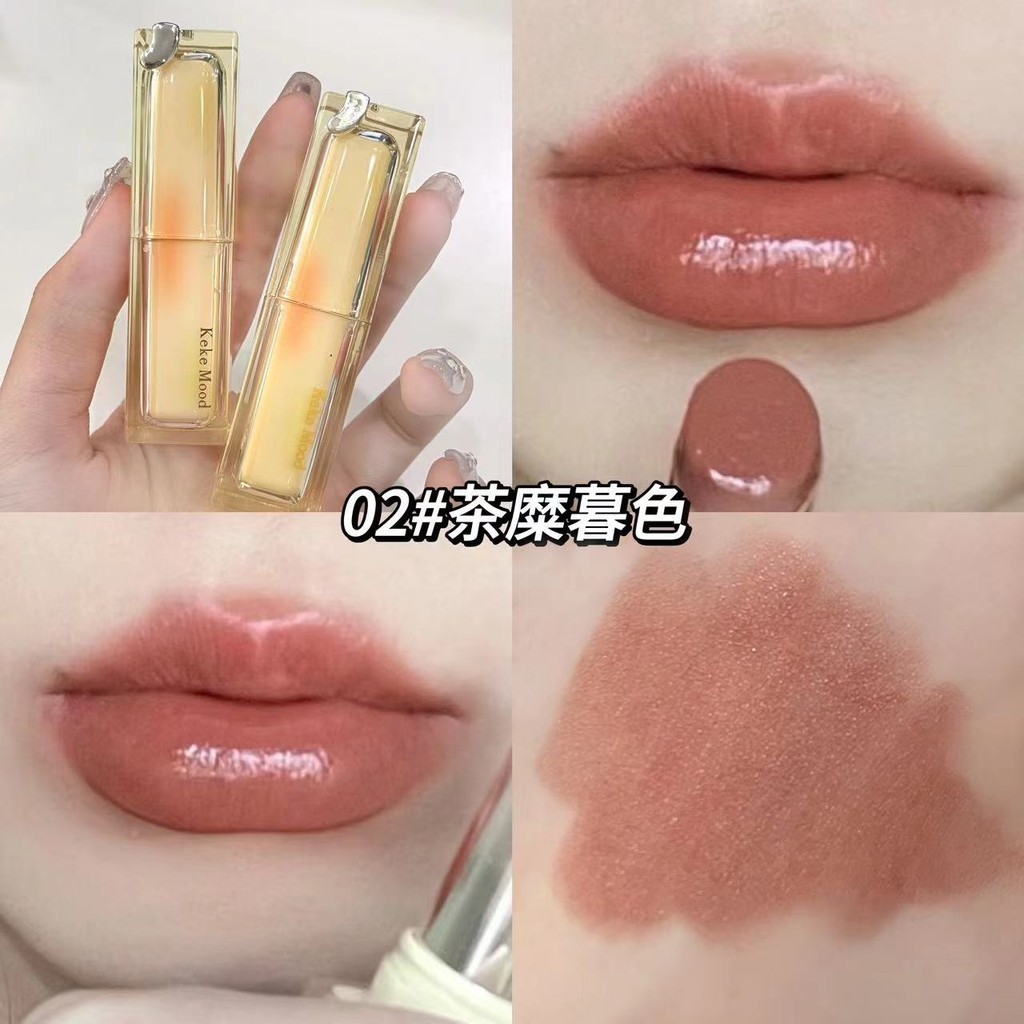 Listo Stock Kekemood Kekemood Cristal Jalea Lápiz Labial Ola De Agua ...