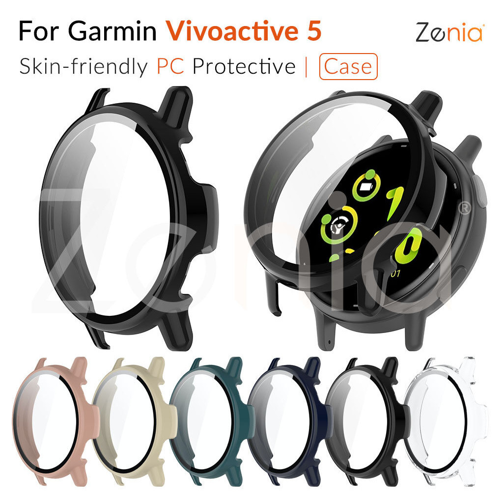 Pack De 3 Fundas Con Protector De Pantalla Para Garmin Vivoactive 5 – TPU Suave Y Transparente, 2 Unidades Cristalinas + 1 Negra