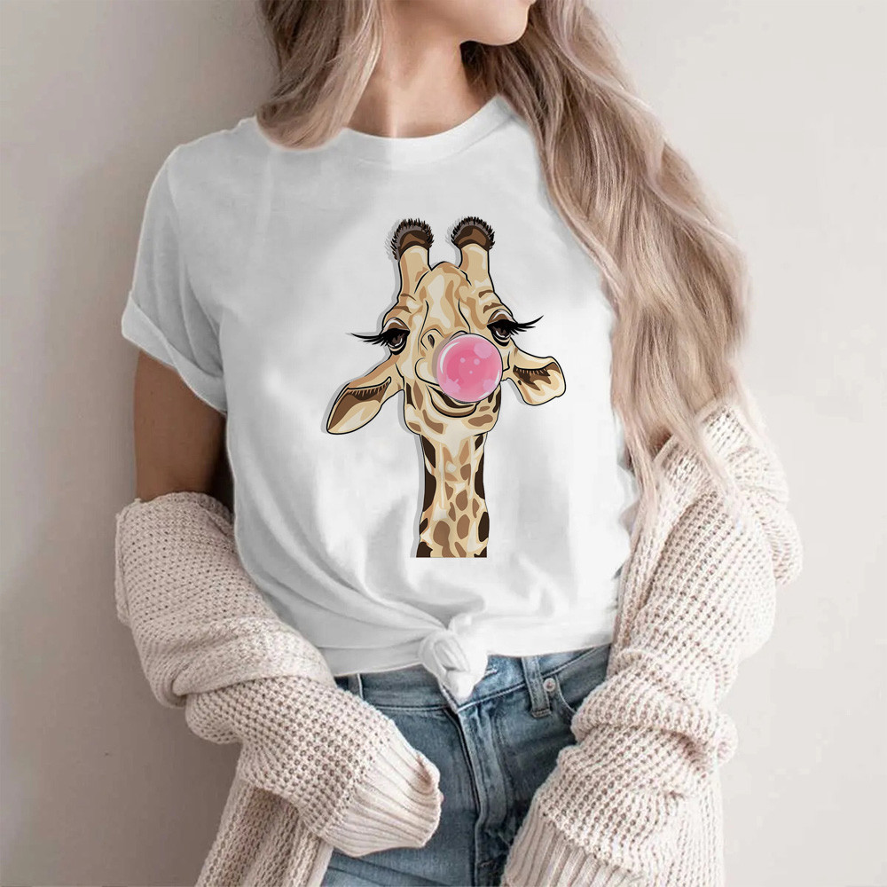 Jirafa Camisetas Mujeres comic manga top Ropa De Disenador Femenina Shopee Colombia