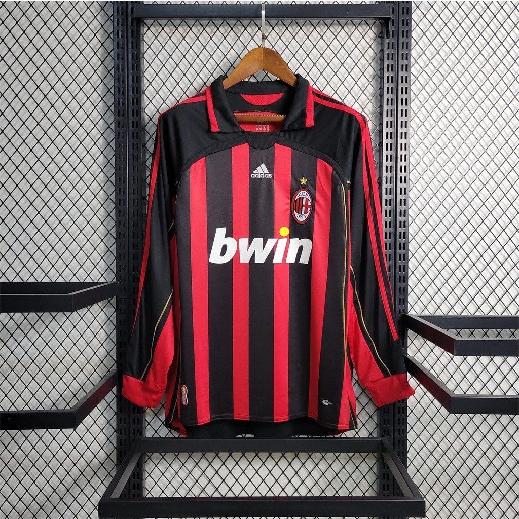 Camiseta De Fútbol Retro De Manga Larga Para El AC MILAN KAKA RONALDO ...