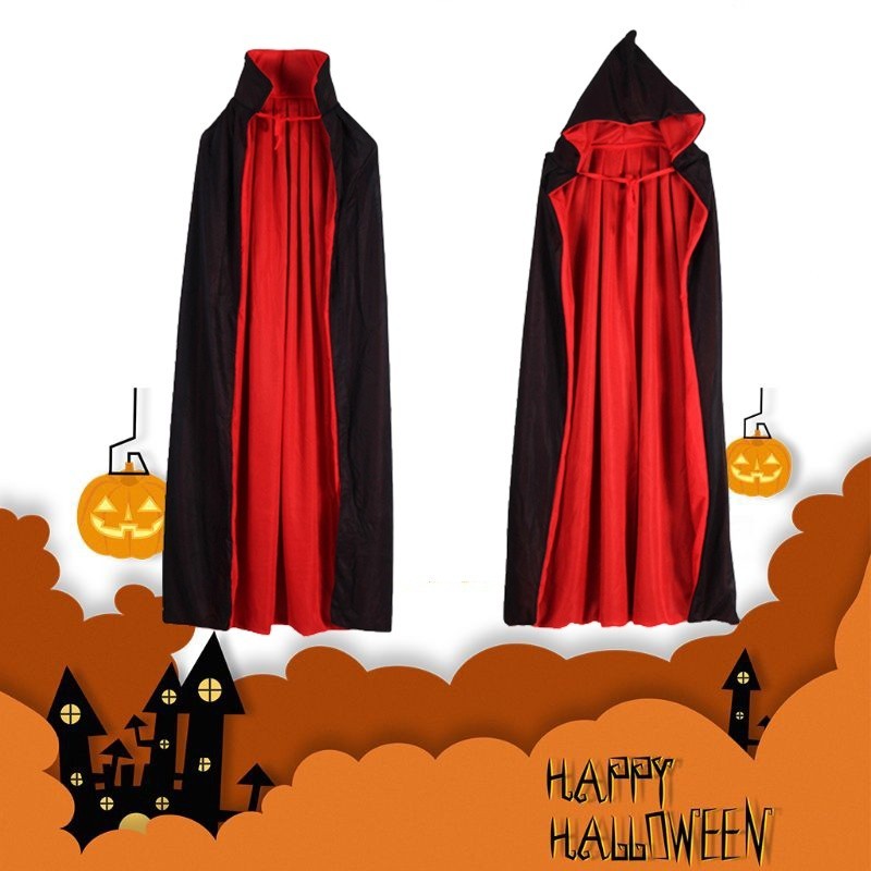 Capa Larga De Terciopelo Con Capucha Para Adultos – Disfraz De Bruja O Vampiro, Color Rojo, 150 Cm De Largo, Ideal Para Halloween, Navidad Y Cosplay