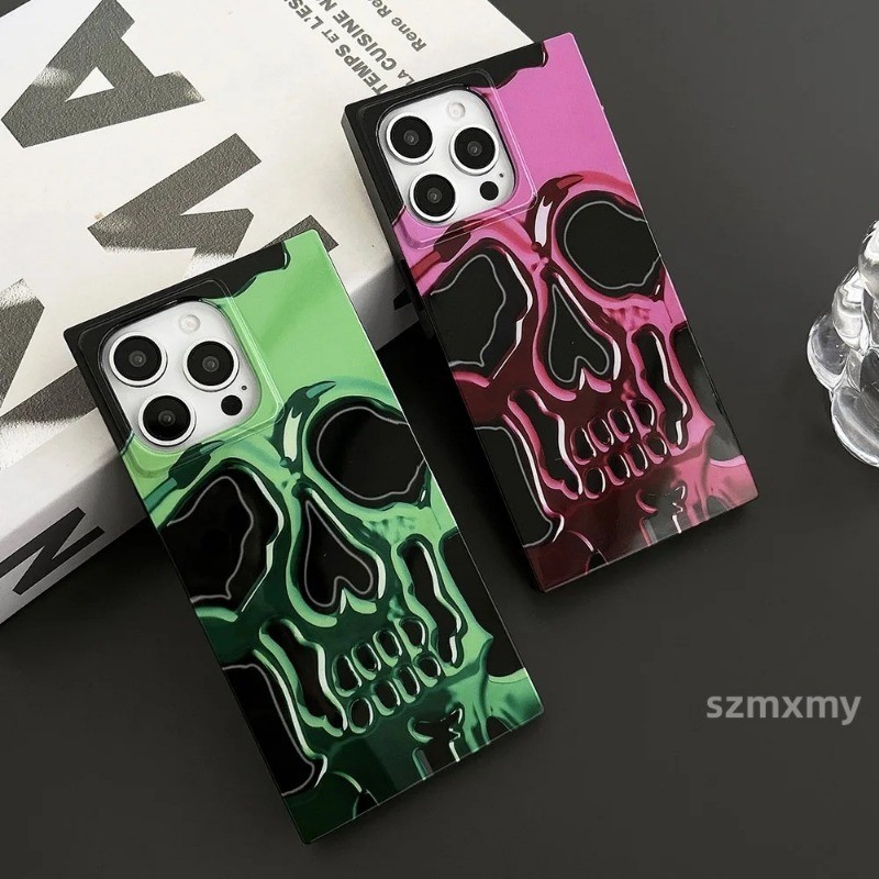 Custodia morbida in silicone con fiori blu per iPhone 16 15