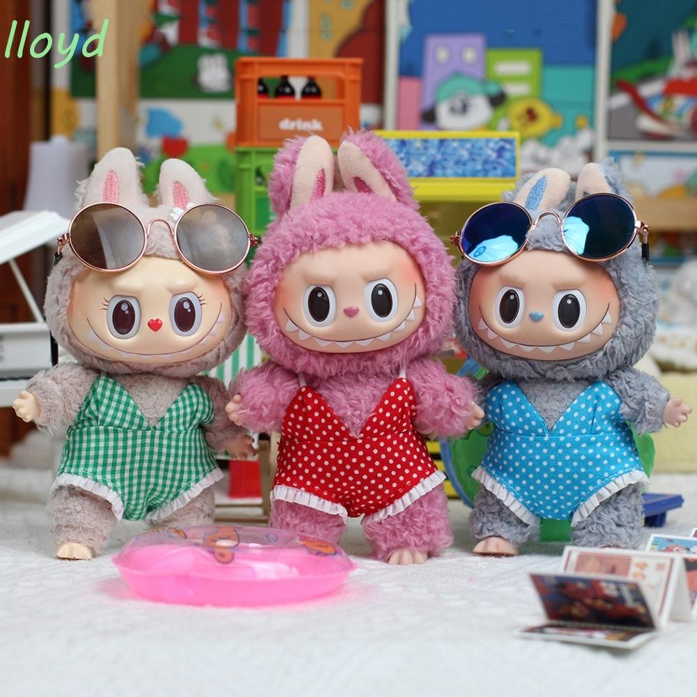 Traje De Ropa Para Muñeca Labubu De 17 Cm – Set Con Gorro De Cumpleaños, Top Y Tirantes, Diseño En Rosa Para Coleccionistas Y Regalos Festivos
