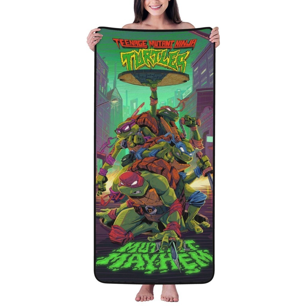 Serviette de bain microfibres TORTUE – COULEURS LAGON