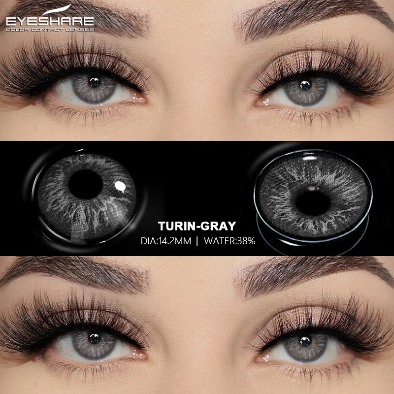 Lentes De Contacto De Color Antes Y Despues Lentillas Marrones Un - Main Image