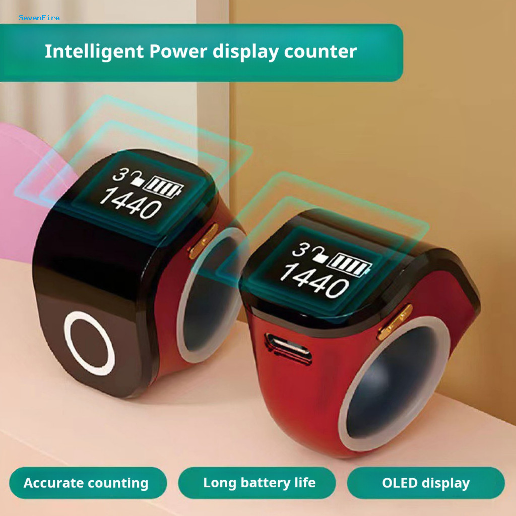 Running Counter Double-click Screen Rotation Ring Smart Oled Counting ...