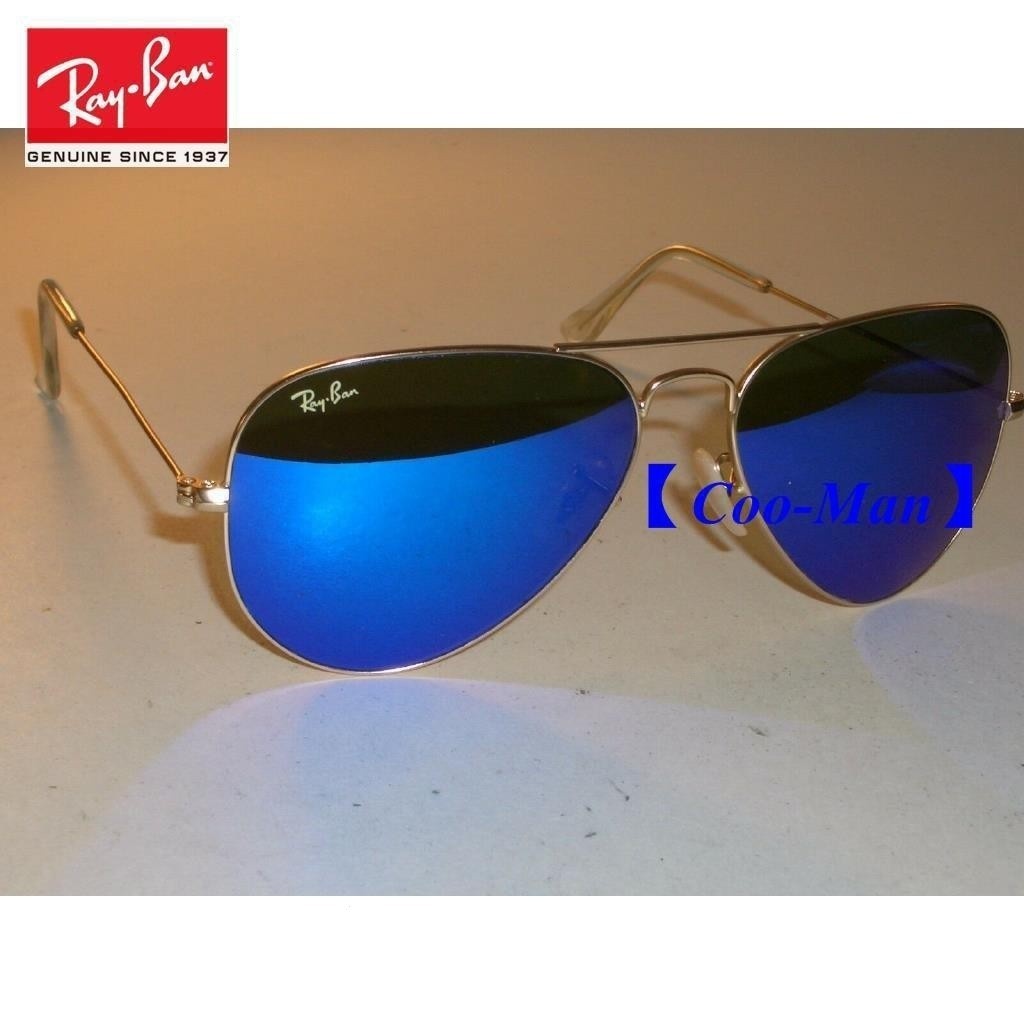 Original WEF COO hombre Rayban Ray Ban rb3025 58 14 espejo azul UV cristal oro marron aviador con el caso Shopee Colombia