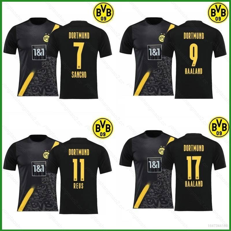 2020 2021 Borussia Dortmund Away Camiseta De Futbol Sancho Haaland Reus Deportiva Unisex Talla Grande Shopee Colombia