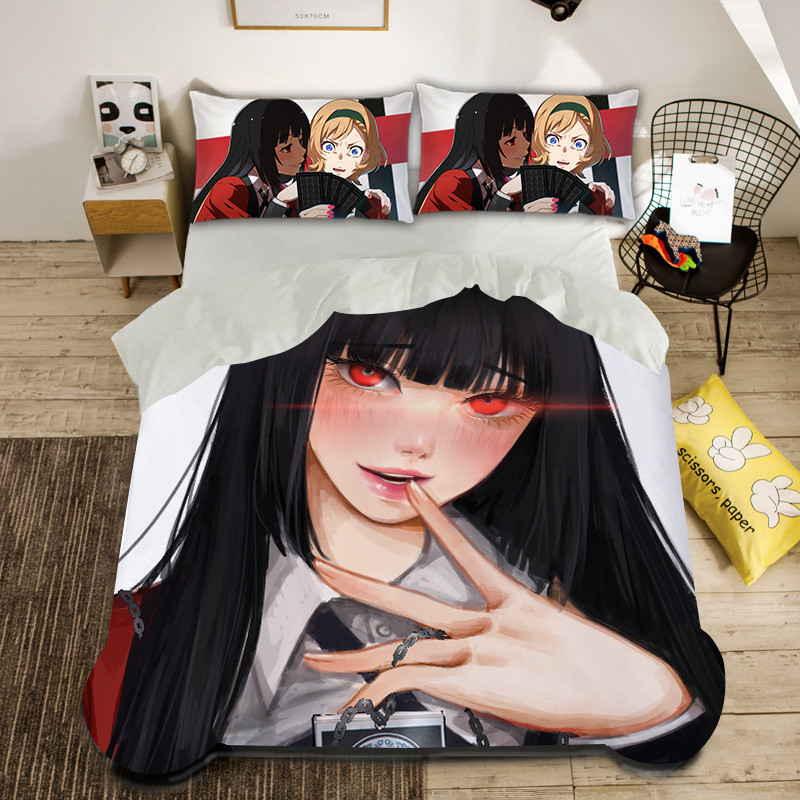 Kakegurui Jabami Yumeko 3en1 Sabana De Cama Funda De Almohada Calidad Premium Juego De Ropa Hogar Dormitorio Lavable Shopee Colombia