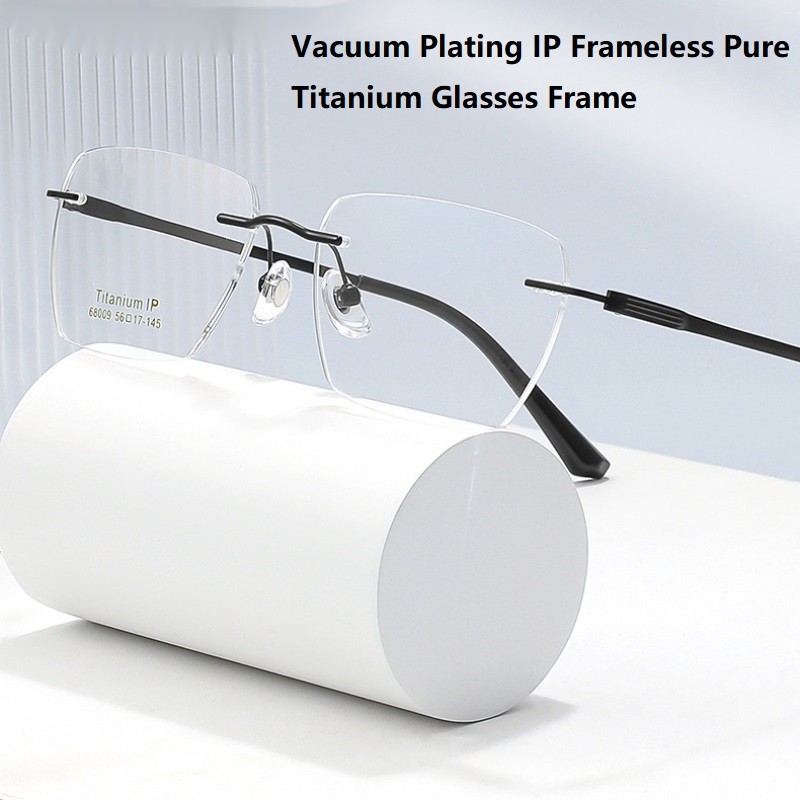 Gafas de titanio puro sin marco lentes personalizables sin presión ligera  nariz hombres de gama alta sin clip gafas de cara marco