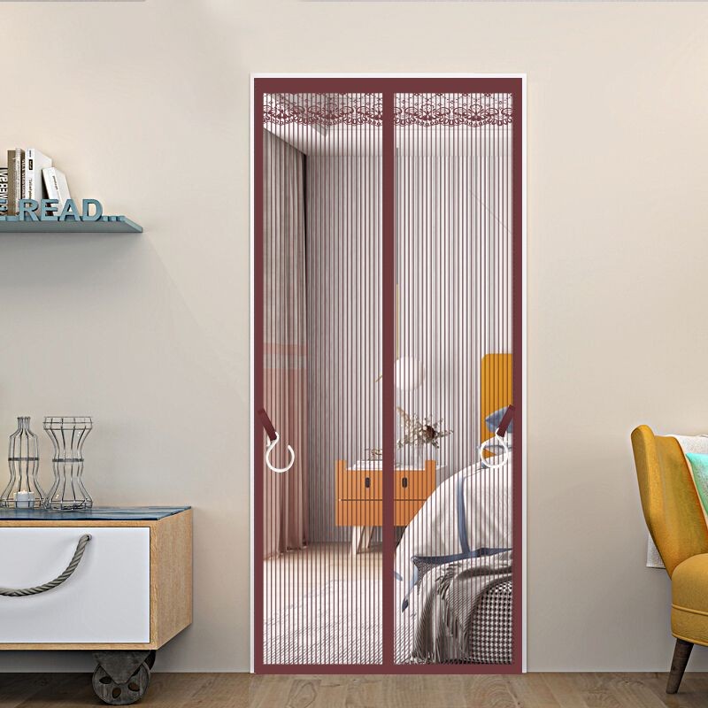 AQKai Mosquitera Puerta Magnetica, 95x200cm Malla De Diamante