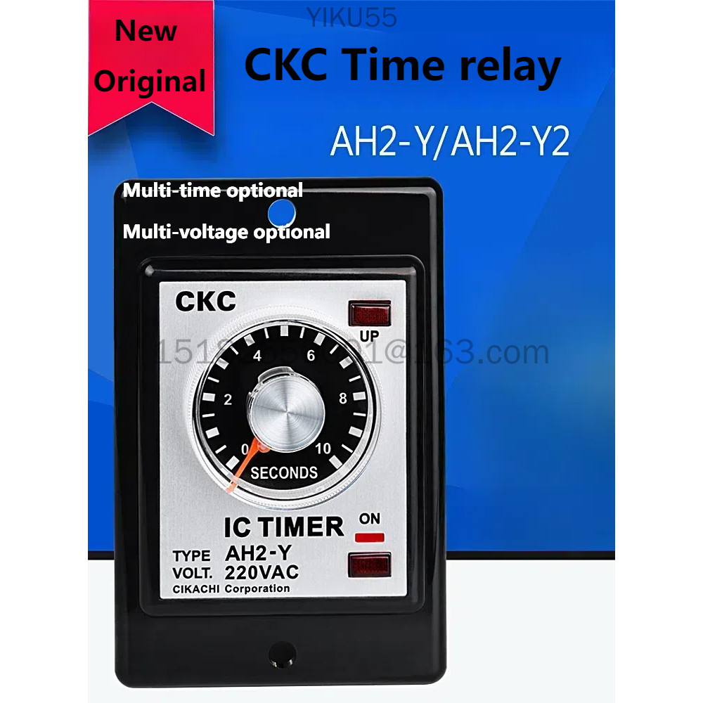 Relé De Tiempo CKC AH2-Y Y2 AC220V 380V 24V Retardo (Con base Delantera ...