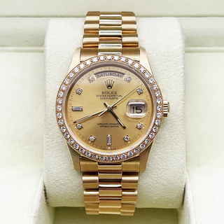 Reloj fashion rolex diamantes hombre