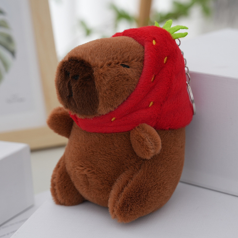 2pcs Llaveros Juguete De Peluche De Capibara De Moda