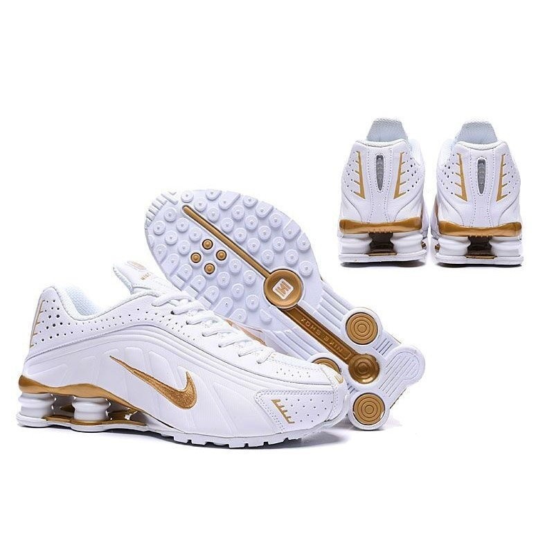 Zapatos tenis de alta calidad Zapatilla de Deporte de la moda de los hombres y de las mujeres de la zapatilla de deporte del Nike Max Air Shox R4 A2 Shopee Colombia