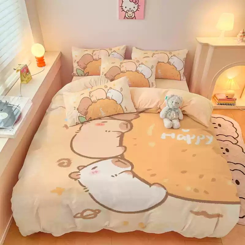 Morbuy Juego De Ropa De Cama De 4 Piezas, Fresa Impresión